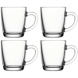 Pasabahce Coffee Glass Mugs Sleeve 340ml - Clear - Set of 6