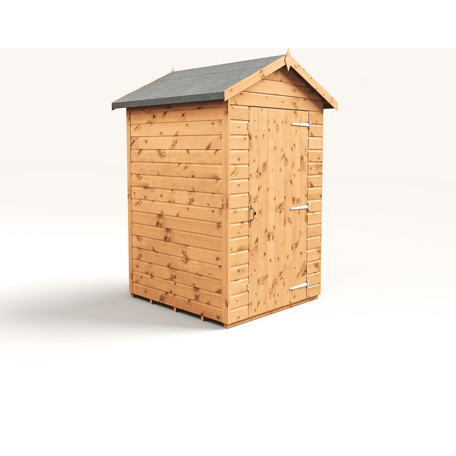 Empire 4x4 Modular Apex Garden Shed with a Single Door - Brown