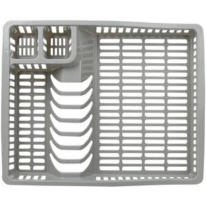 Dish Drainer and 2 Compartment Utensil Holder with Tray 7x38x30 - Grey