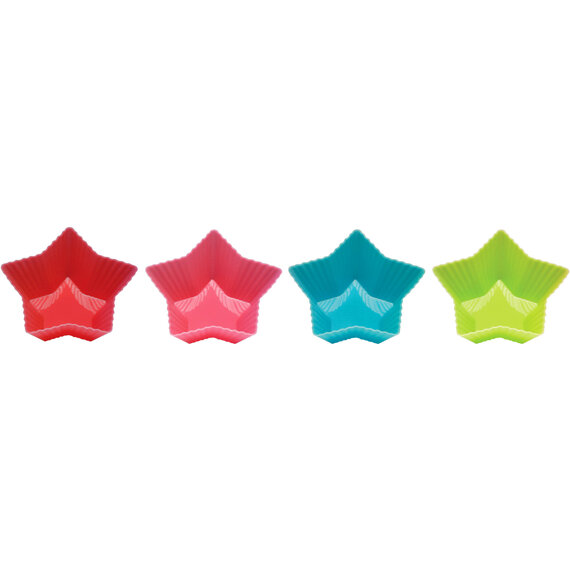 Hallie Set Of Four Non Stick Star Silicone Moulds