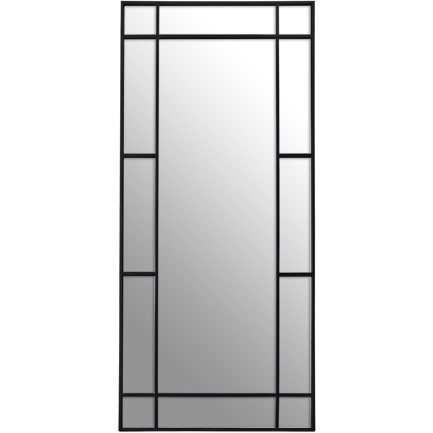 Interiors By Premier Tiana Floor Standing Mirror Black Frame - Black