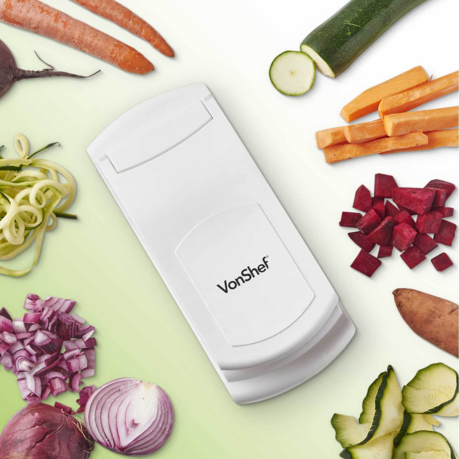 4 in 1 Vegetable Chopper, Food Chopper Box w Chop n Slice Attachments