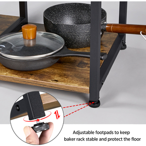 Kitchen Island Storage Rack with Hooks