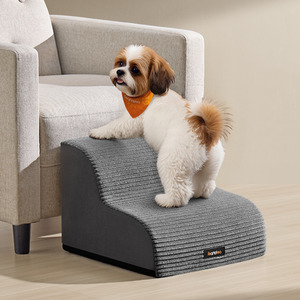 2-Step Dog Stairs, Corduroy Dog Steps for Bed, Sofa, Waterproof