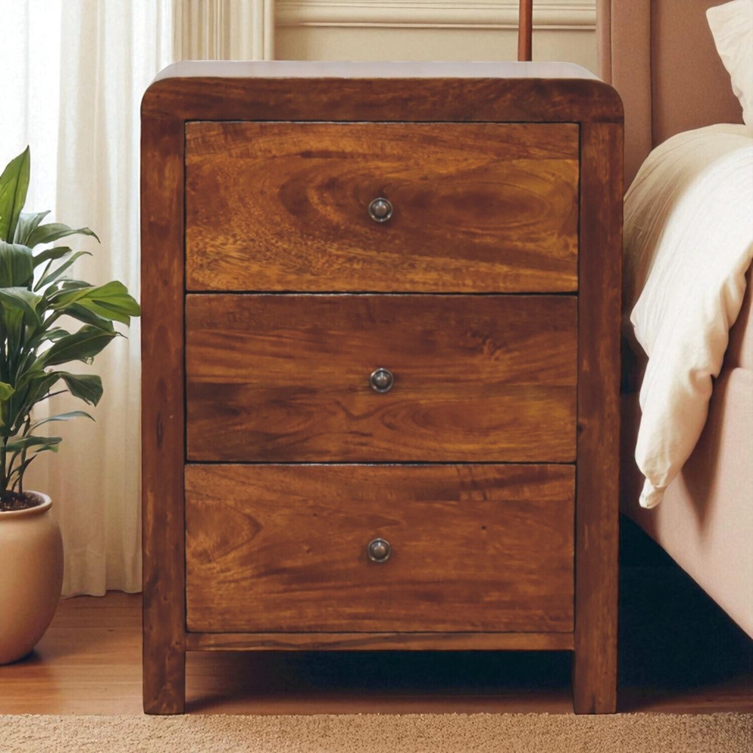 Aspen Solid Wood Bedside Table