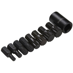 BlueSpot Tools 1/2in Impact Spline Bit Set, 9 Piece