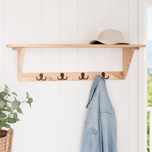 Hat and Coat Shelf Kit in Pre Sanded Solid Pine