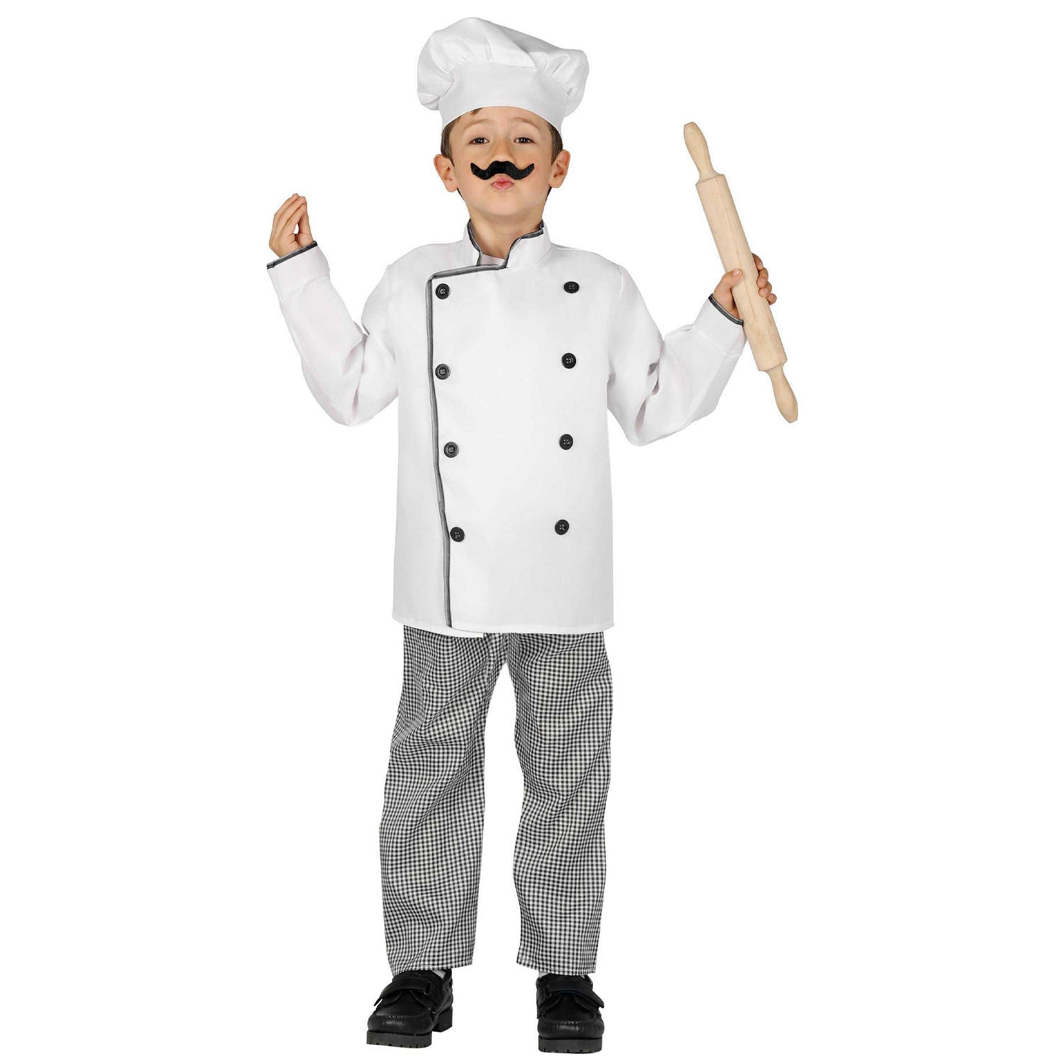 Fiestas Guirca Childrens/Kids Chef Costume Set - White/Grey / 7+