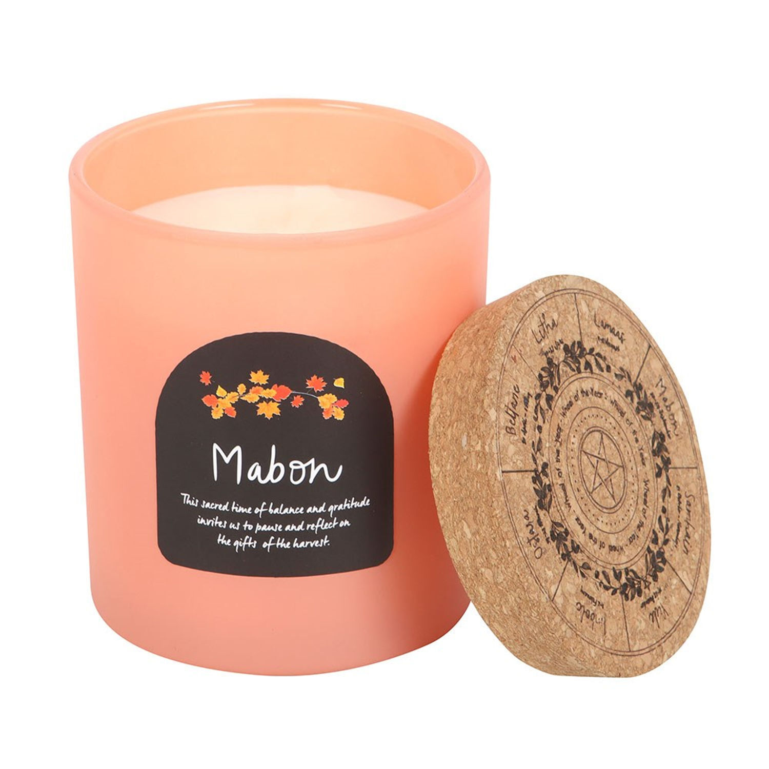 Something Different Wheel Of The Year Apple Mabon Candle - Light Orange