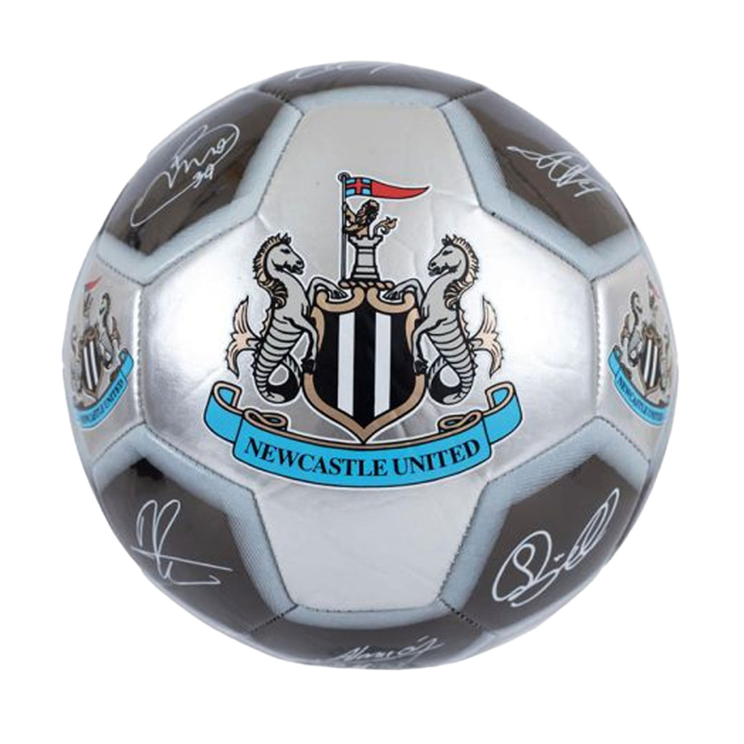 Newcastle United Fc Signature Mini Football - Black/White/Silver