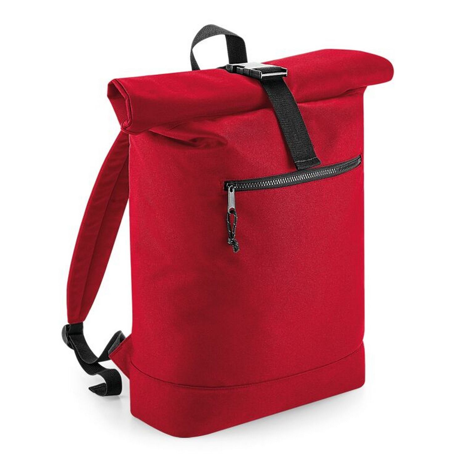 Bagbase Roll Top Recycled Backpack - Classic Red