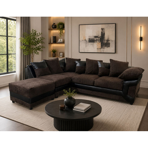 DINO Corner Sofa Choclate and Brown
