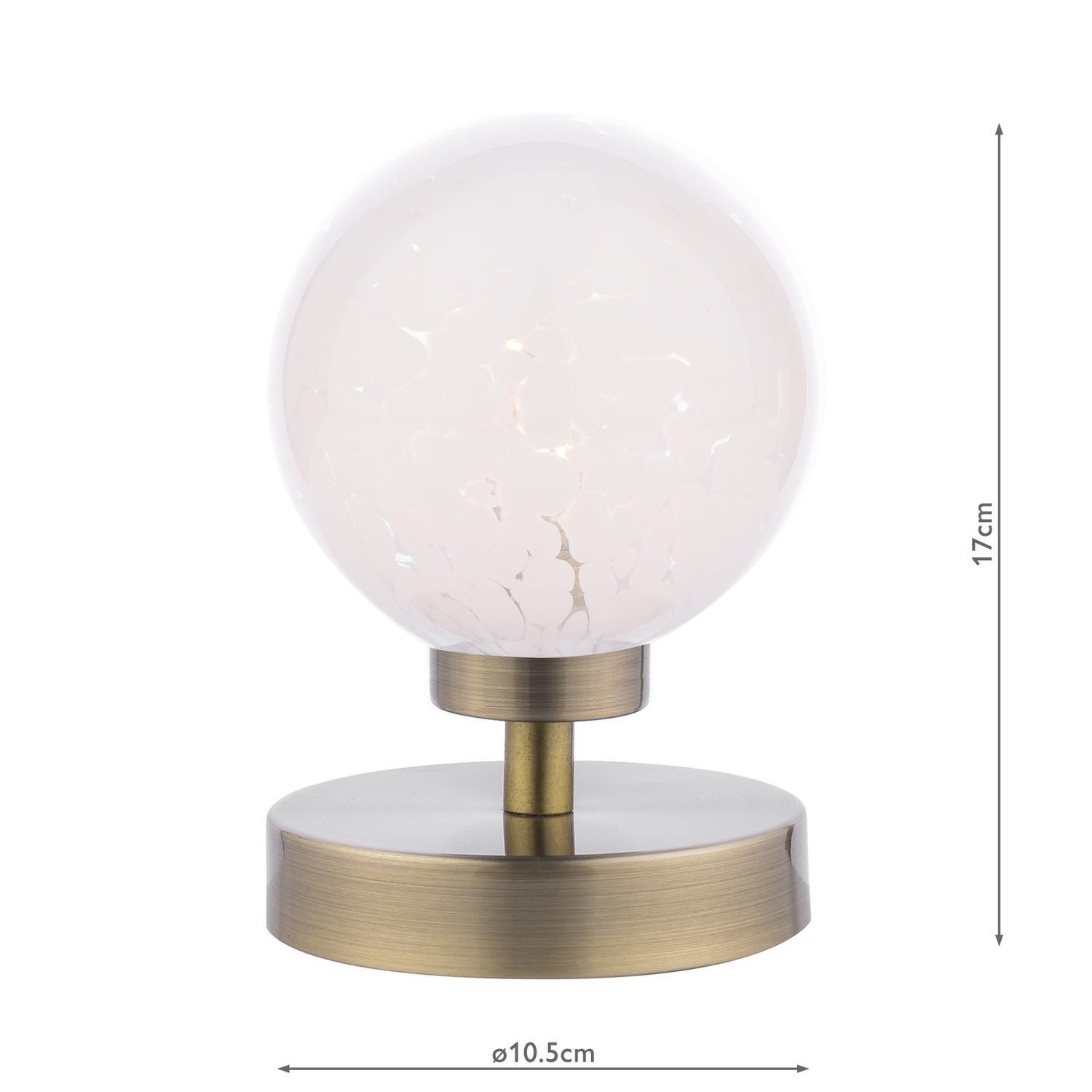 Dar Esben Touch Table Lamp Antique Brass