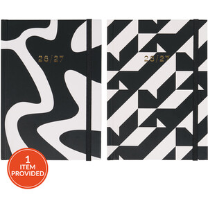 2027 Black and White Printed Diary