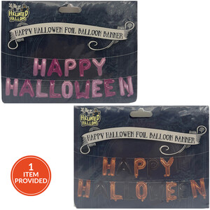 Happy Hallowen Foil Balloon Banner
