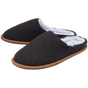 Mens Plush Lined Mule Slippers With Memory Foam