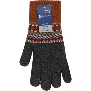 Mens Wool Gloves | Winter Cute Fairisle Gloves for Cold Weather