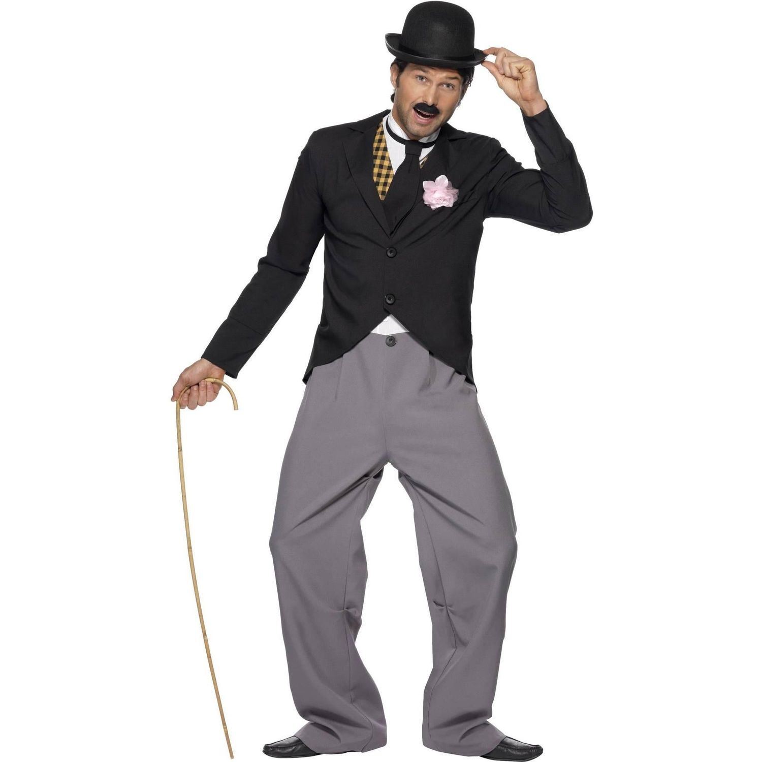 Smiffys Mens 20S Star Costume Set - Black/Grey