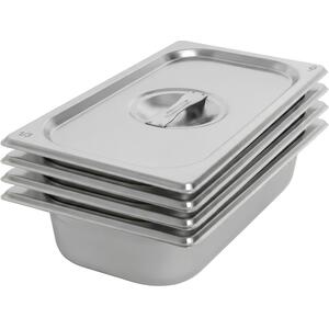 Stainless Steel Gastronorm Containers with Lids 1/3 2.25L