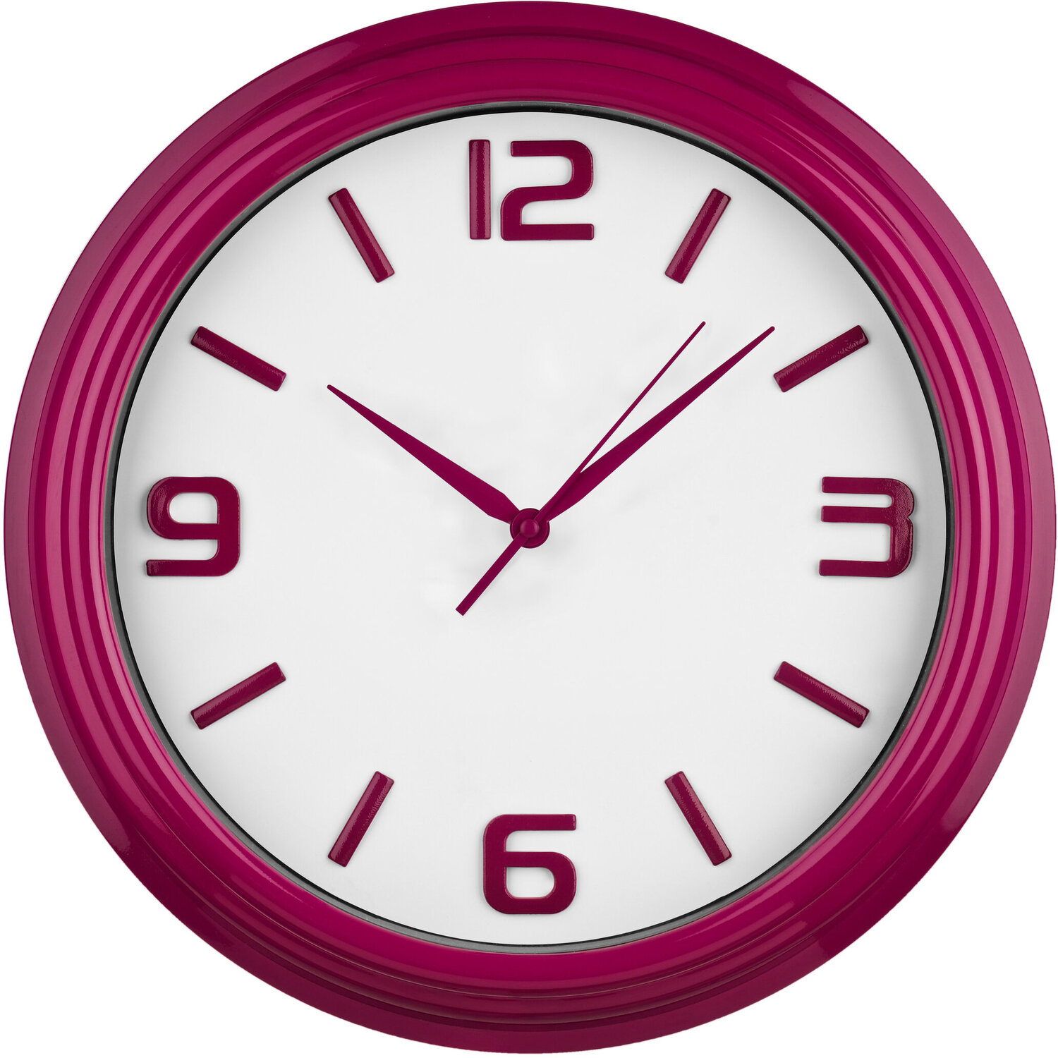 Maison By Premier Laxmi Raspberry Plastic Wall Clock - Red