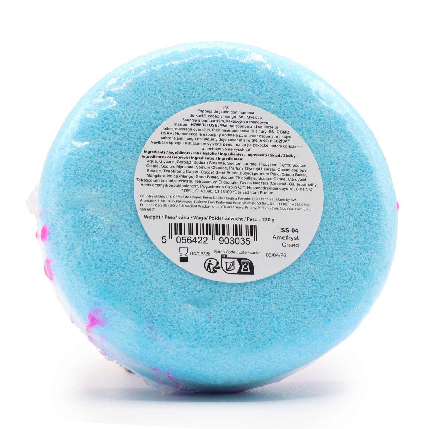 Kdmd Blue Amethyst Creed Exfoliating Soap Sponge With Butter Blend In - Image 7