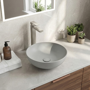 Darphe Bowl-Shaped Countertop Ceramic Basin with Waste Set