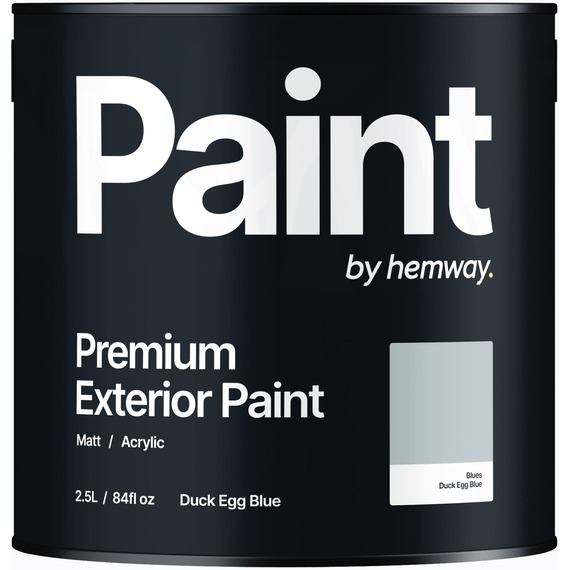 Hemway Duck Egg Blue Exterior Matt Acrylic Paint 2.5L