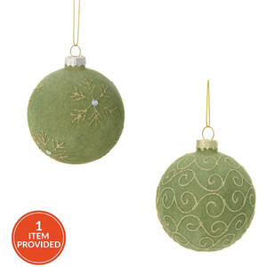 Flocked Patterned Bauble