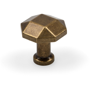 27mm Antique Brass Octagonal Pull