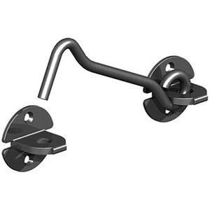 GateMate Black Cabin Hook (L) 150mm