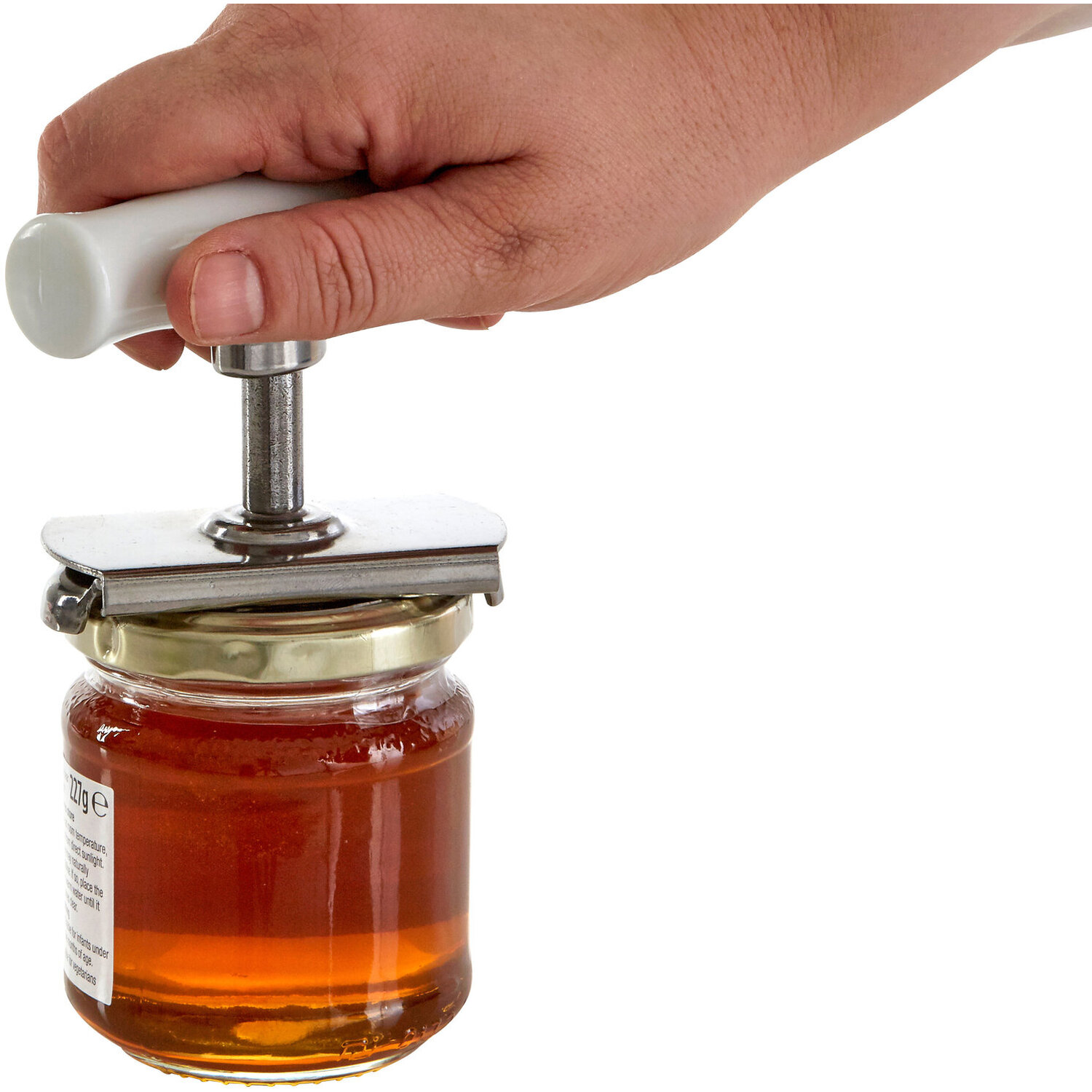 Essentials By Premier Bygone Stainless Steel Jar Opener - White