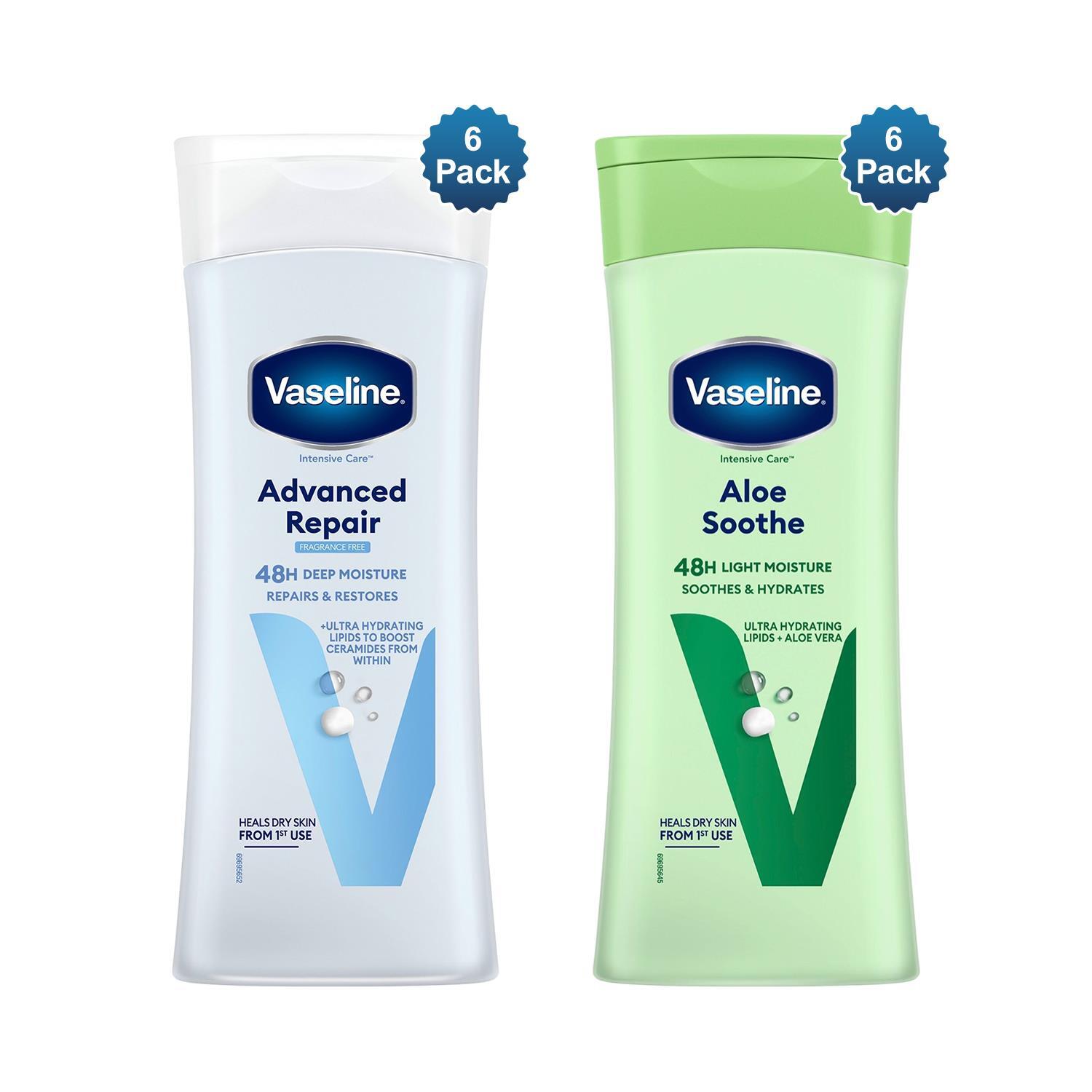 Vaseline Intensive Care Body Lotion Advanced Repair & Aloe Soothe 400Ml, 6 Pack Each - Image 6