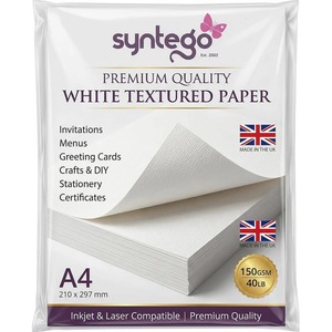 10 Sheets of A4 Alabaster White Decorative Textured Paper 150gsm