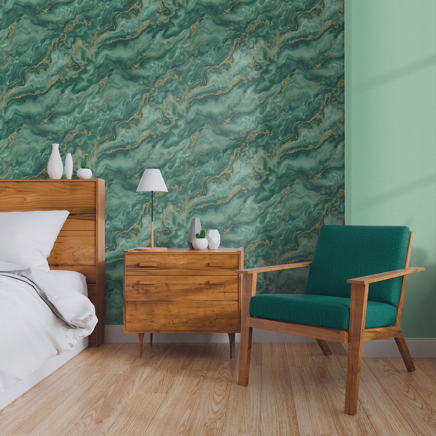 Elle Decoration By Erismann Mystic Spell - Green / 1000Cm