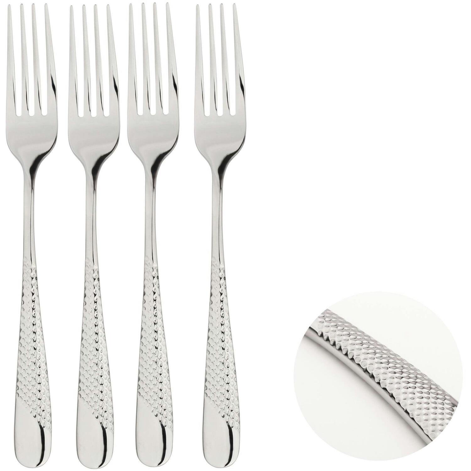 Glim & Glam Cutlery 18/8 Stainless Steel Fork 4Pc Set Palace - Silver