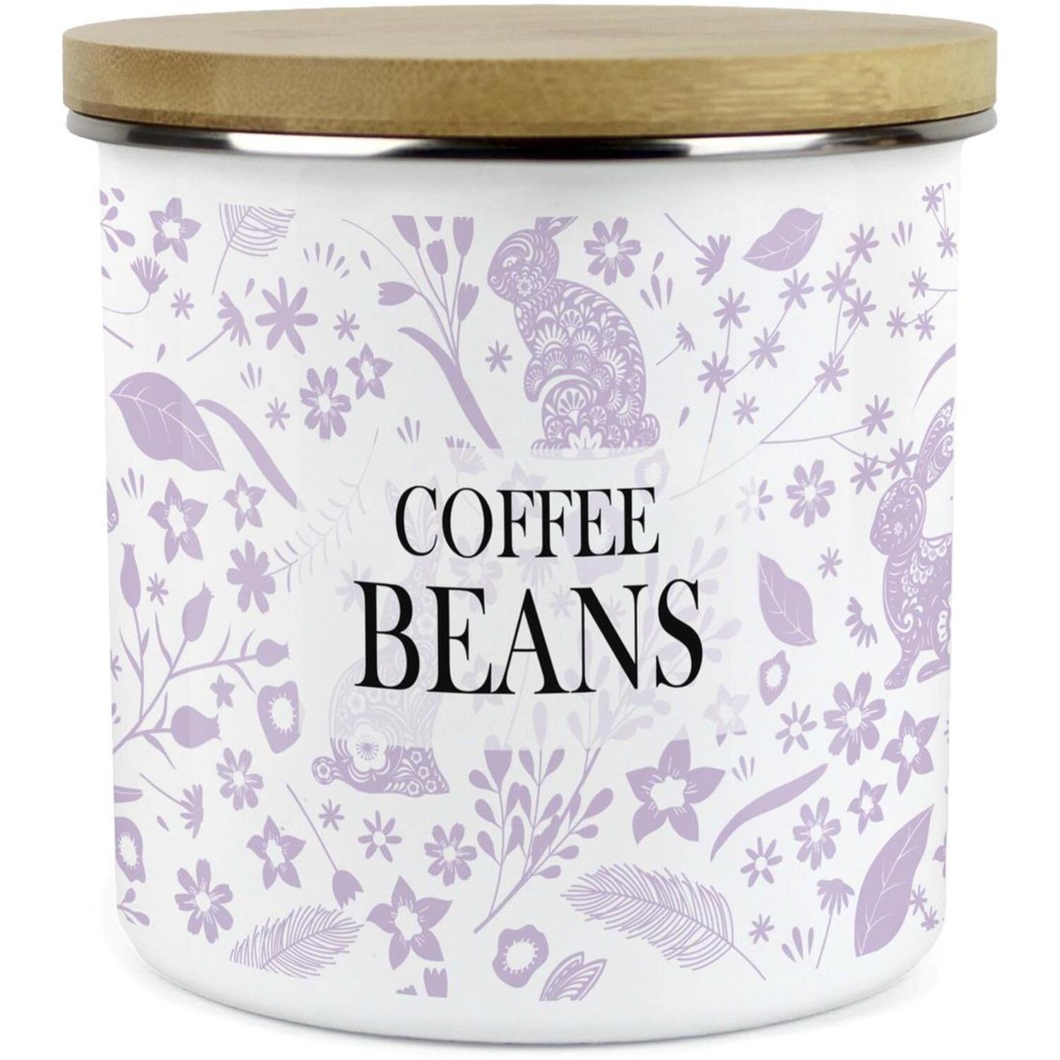Purely Home Lilac Wild Rabbits Large Kitchen Storage Canister - Blue / 130Mm / Large