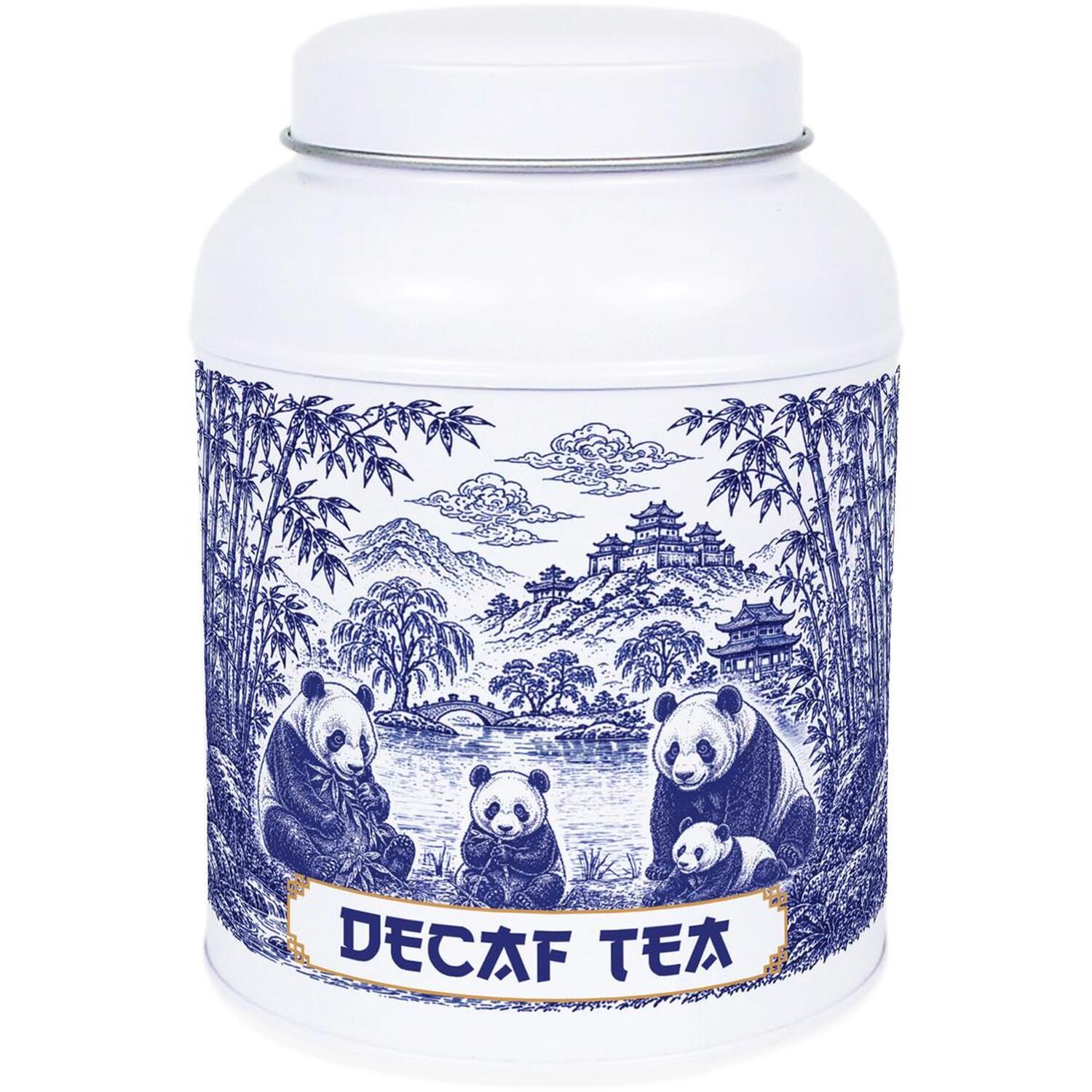 Purely Home Forest Pandas Tea, Coffee & Sugar Canisters - Small Kitchen Storage Tins - Decaf Tea