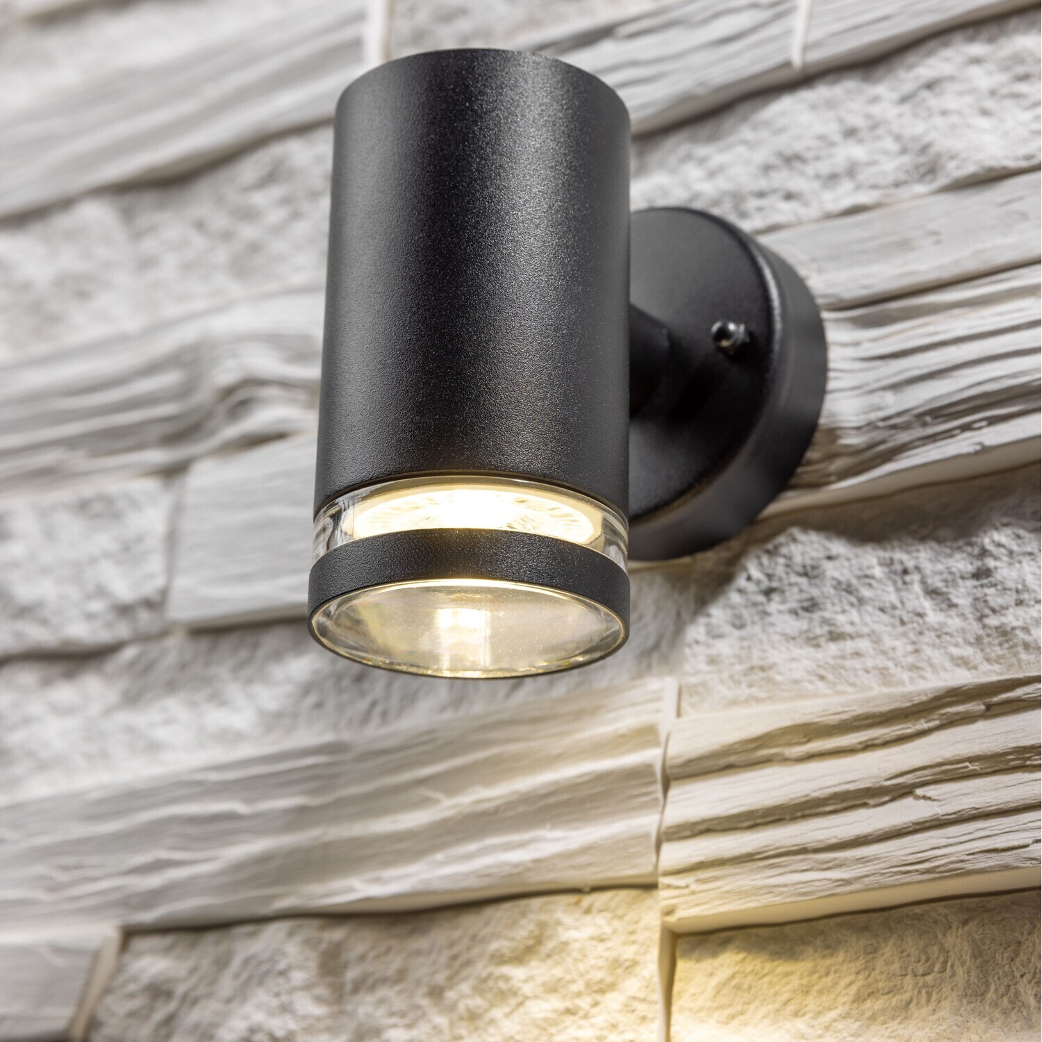 Cgc Lighting Cgc Jennifer Black Outdoor Single Spot Cylinder Wall Light - Black - Image 2