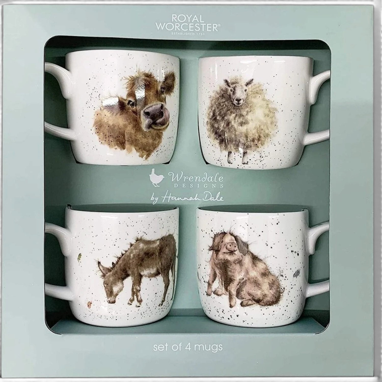 Image of Set of Four Bone China Farm&hellip;