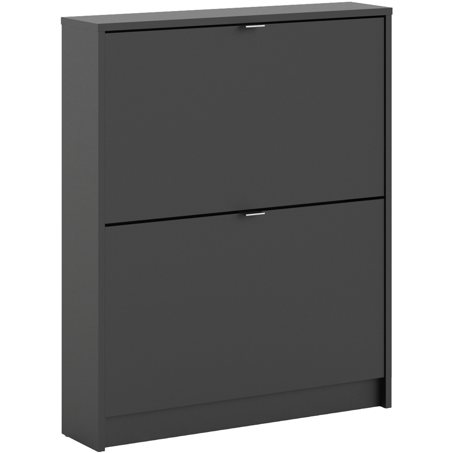 Furniture To Go Florence Shoes 2 Flip Door Single Layer Matt Black Shoe Storage Cabinet - Image 3