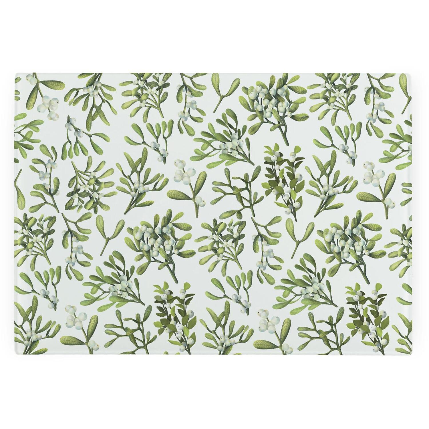 Image of Christmas Mistletoe Smooth Glass Worktop Saver&hellip;