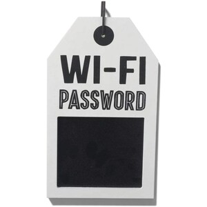 White Hanging Wi-Fi Password Board