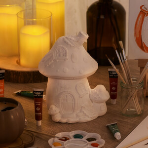 Paint Your Own Toadstool House Decoration