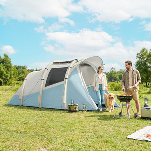 Outsunny Inflatable Camping Tent w/ Air Pump, 2-3 Person Blow Up Tent