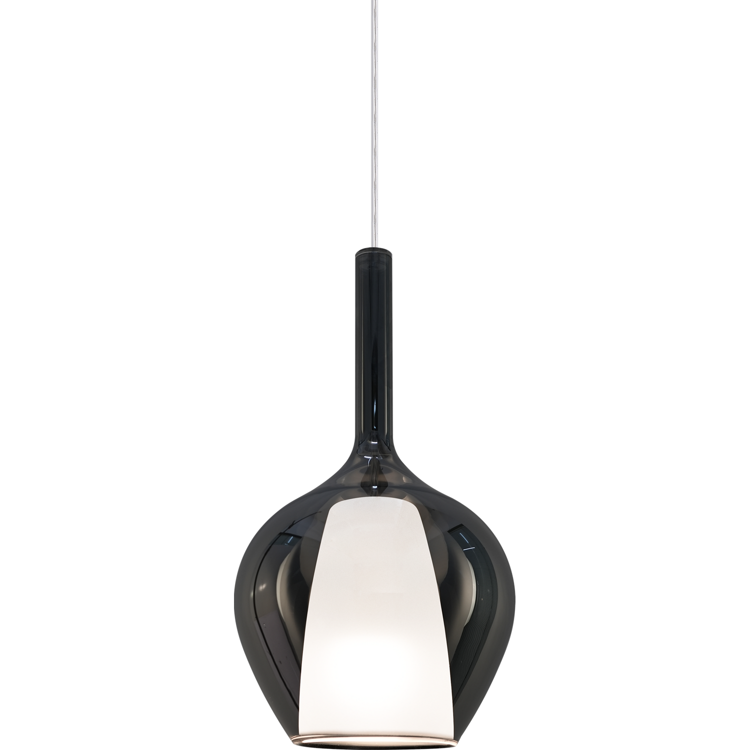 Ideal Lux Kalique 1 Hanging Light, Smoke Grey, Ø 18 Cm - Image 2