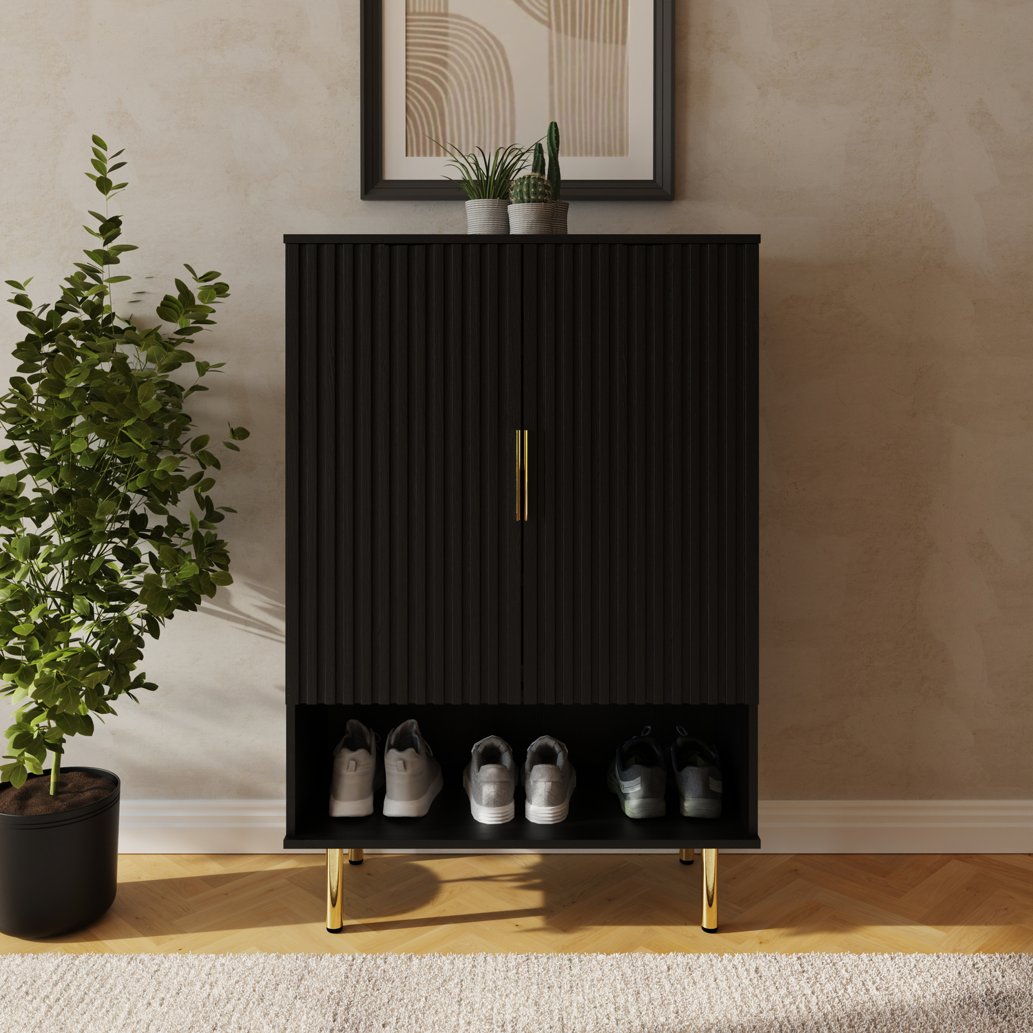 Gfw Unisex Black Nervata Multi Unit Storage Cabinet In 76.7Cm - Image 5