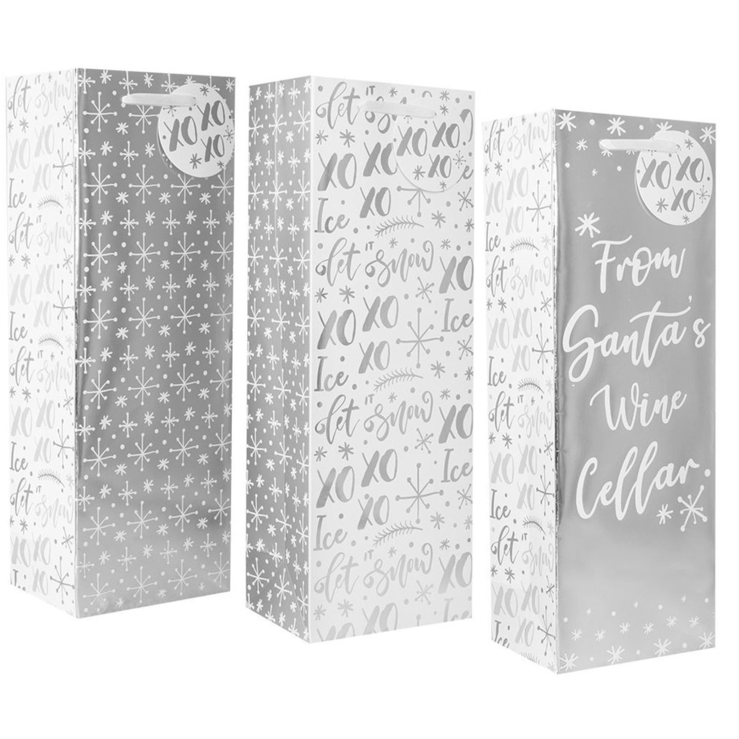 Kdmd Unisex Silver Bottle Gift Bags 6 Pack - Image 2
