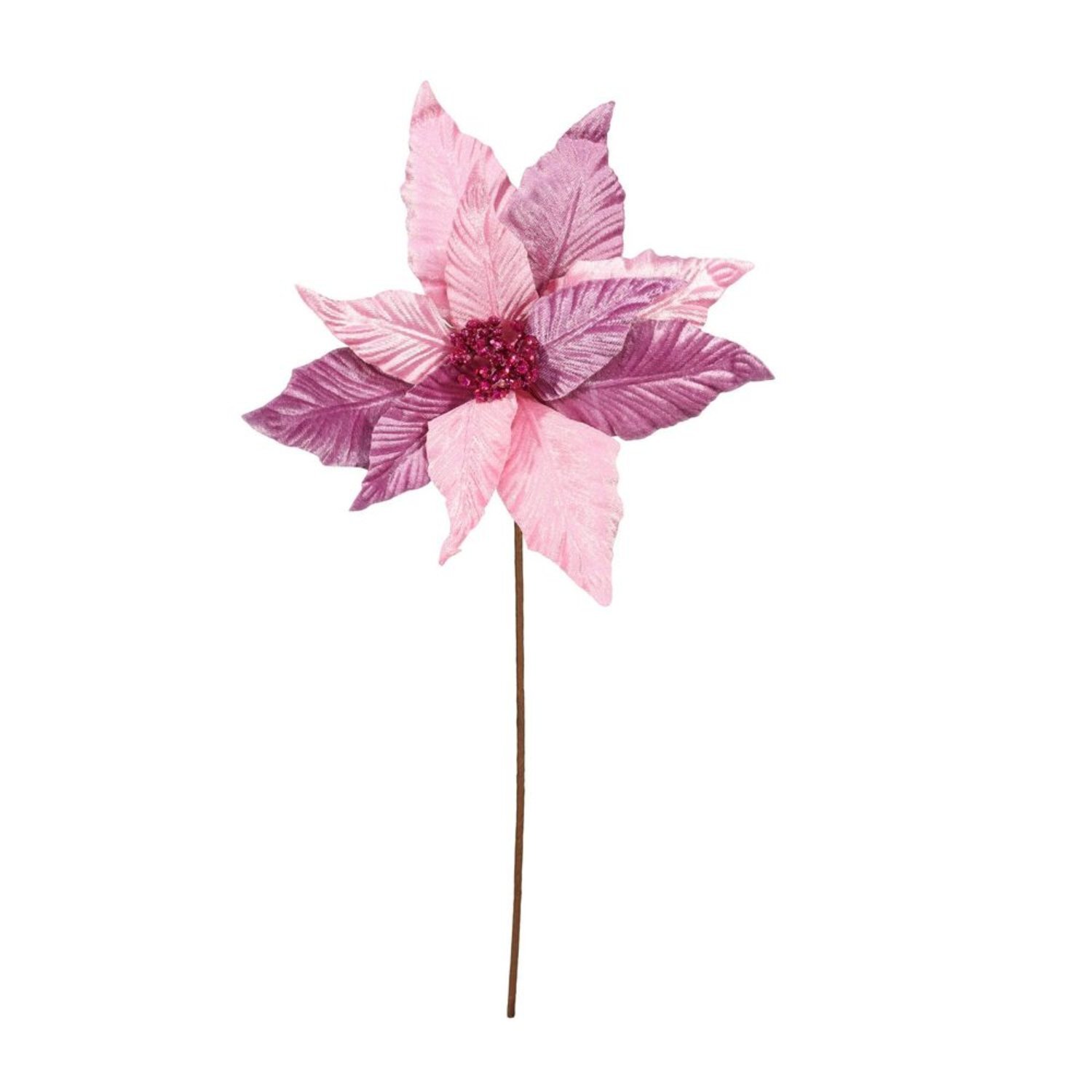  - Single Poinsettia Stem 45Cm 2 PackPink - Image 3