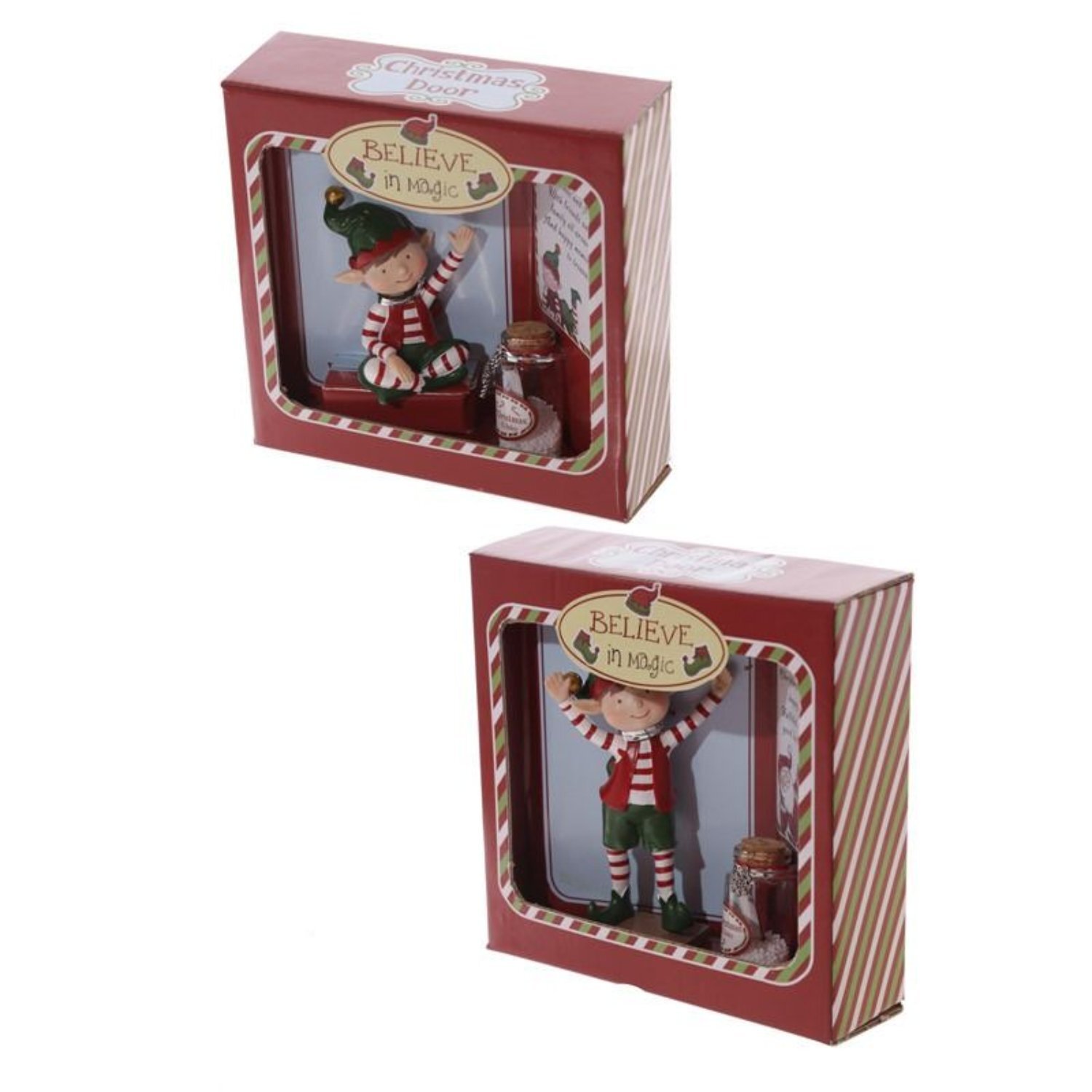  - Message To Santa Christmas Elf Figure With Wishes JarRed - Image 3