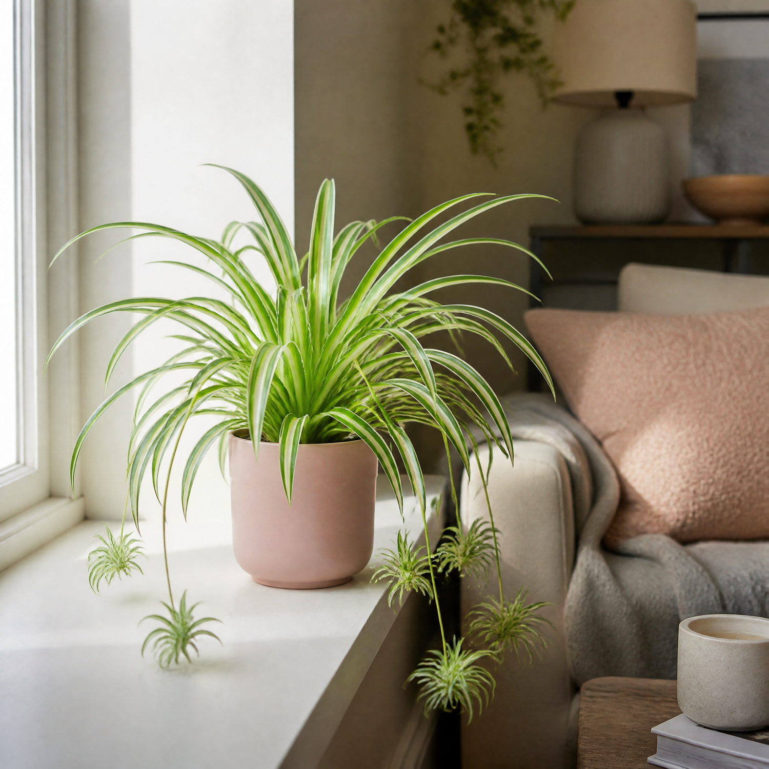 Plants By Post Chlorophytum Spider Plant B - Matt Pink